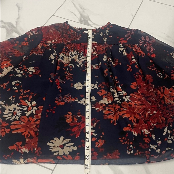 Wilfred Lourdes Floral Blouse - Red and Navy - Picture 4 of 16